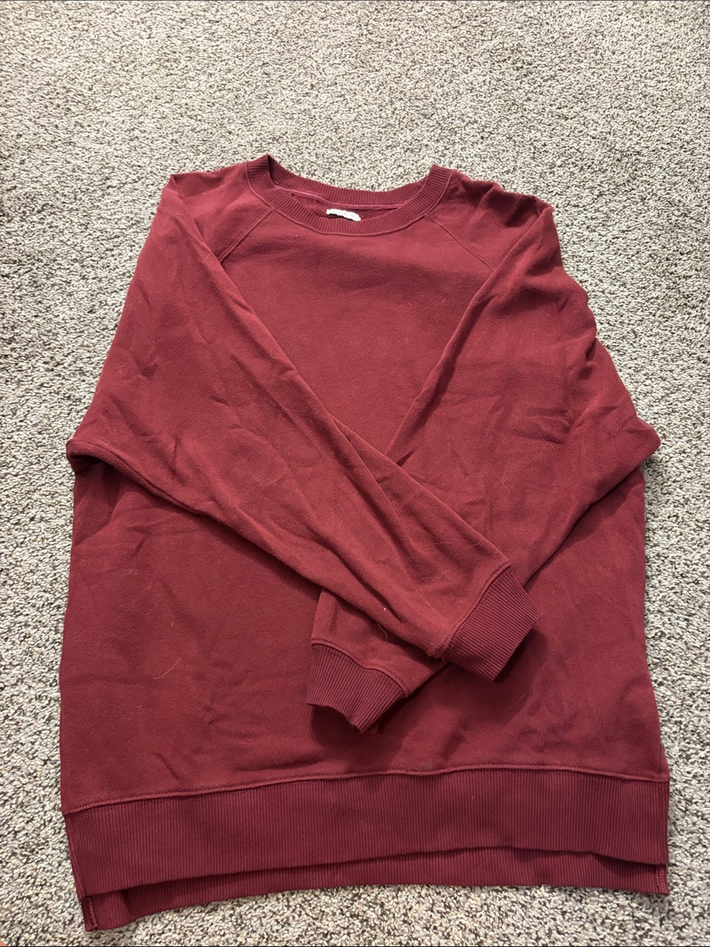 American Eagle Outfitters Women's Maroon Crewneck Pullover
